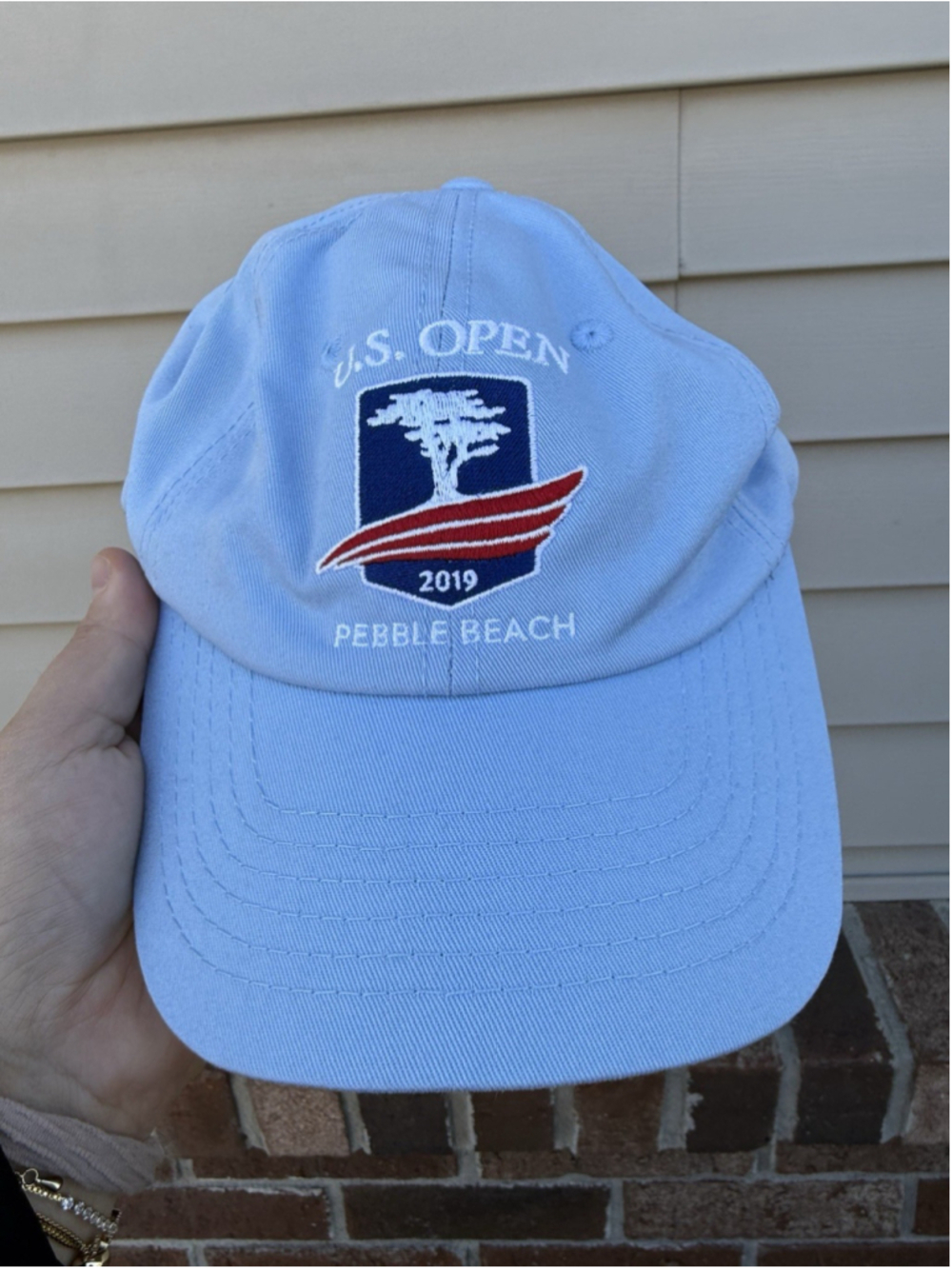US OPEN 2019 PEBBLE BEACH GOLF HAT USGA LIGHT BLUE ON SIZE